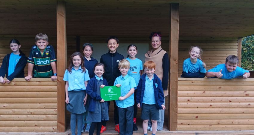 Hardingstone Academy awarded Green Flag award with Distinction